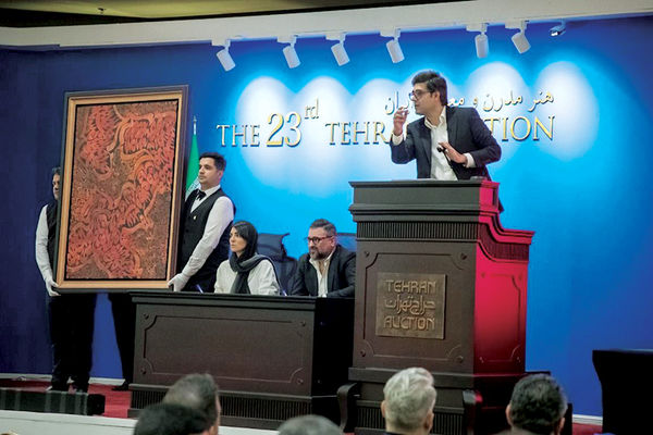 زنده‌رودی گران‌ترین هنرمند حراج