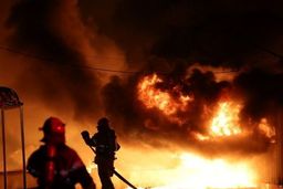 ویدئویی از لحظه انفجار امروز پمپ بنزین در عراق