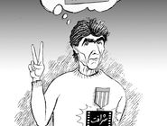 نشان شرافت برای ناصر تقوایی/کاریکاتور جواد علیزاده