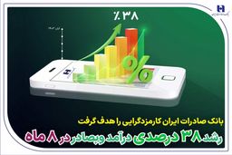 
رشد 38 درصدی درآمد «وبصادر» در 8 ماه