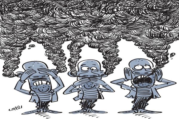 آلودگی هوا/ کاریکاتور محمدرضا ثقفی