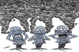 آلودگی هوا/ کاریکاتور محمدرضا ثقفی