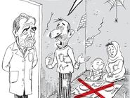 سفره‌های تعطیل شده مردم/ کاریکاتور جواد علیزاده