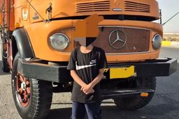 توقیف کامیون با رانندگی نوجوان ۱۵ ساله در گناباد